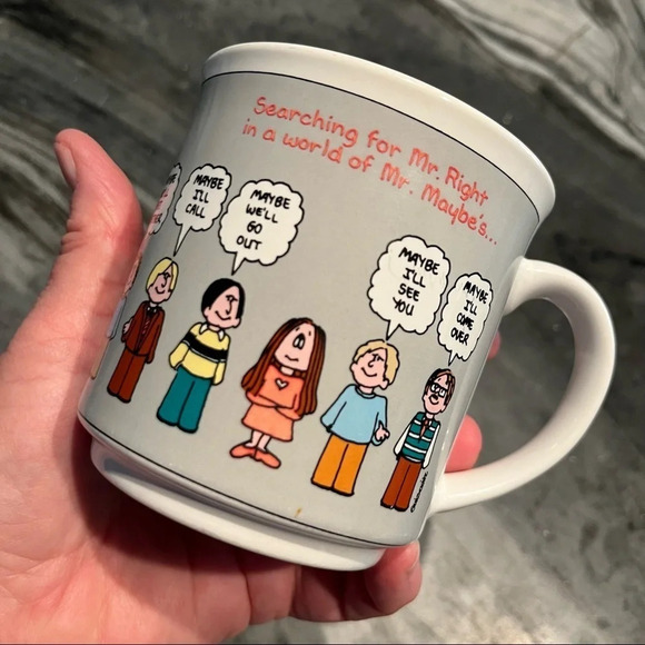 Cathy Cartoon Husband Mug Vintage - Picture 2 of 6